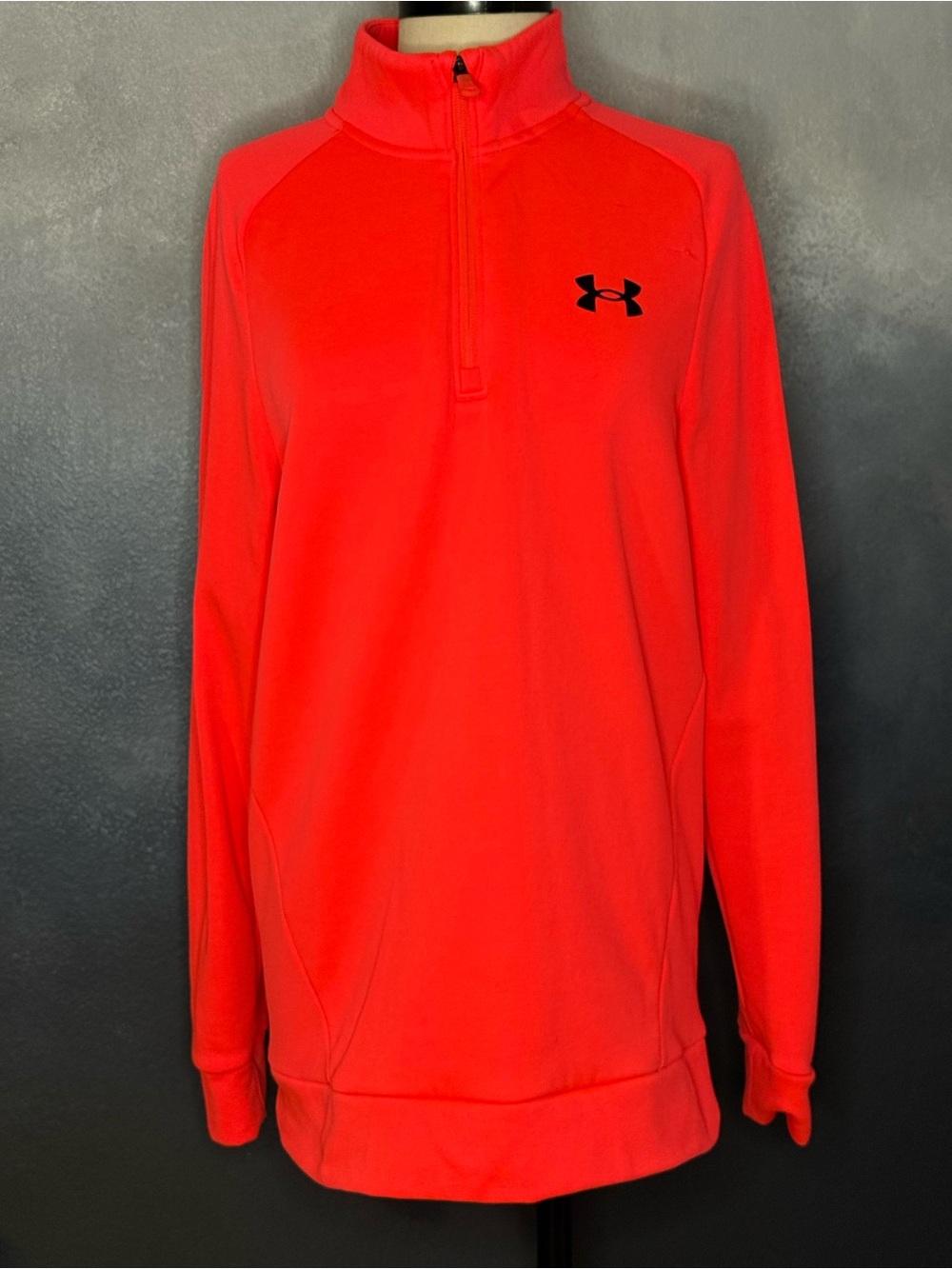 Under Armour Women's S/P/CH Neon Orange 1/4-Zip Pullover